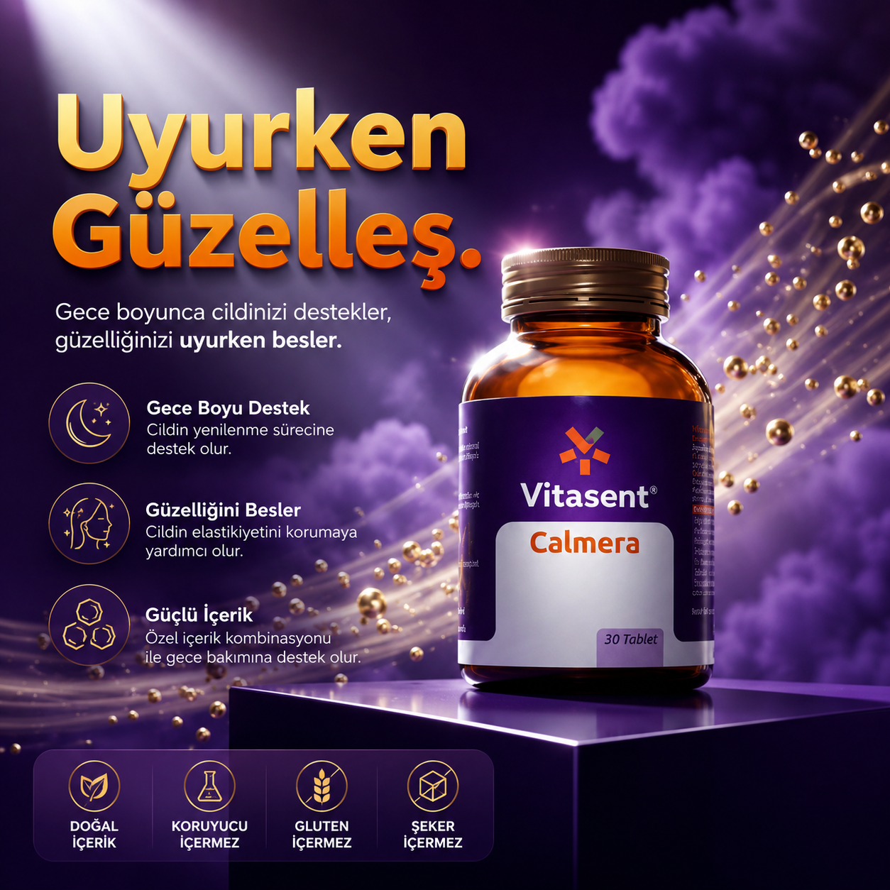 Calmera – Uyku ve Cilt Güzelliği İçin Destekleyici Takviye
