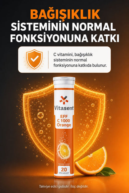 Vitasent Efervesan C 1000 Mg 20 Tablet