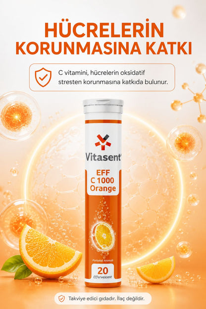 Vitasent Efervesan C 1000 Mg 20 Tablet