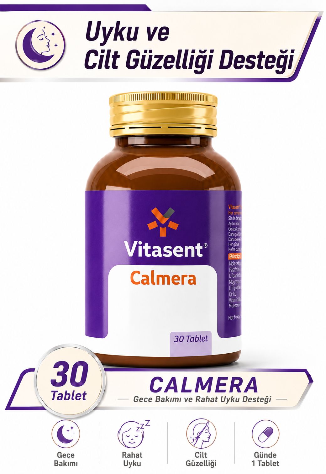 Calmera – Uyku ve Cilt Güzelliği İçin Destekleyici Takviye