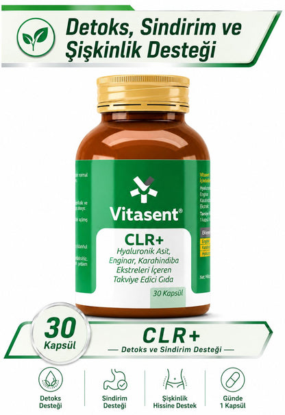 CLR+ – Detoks, Sindirim ve Şişkinlik Desteği Takviye Edici Gıda