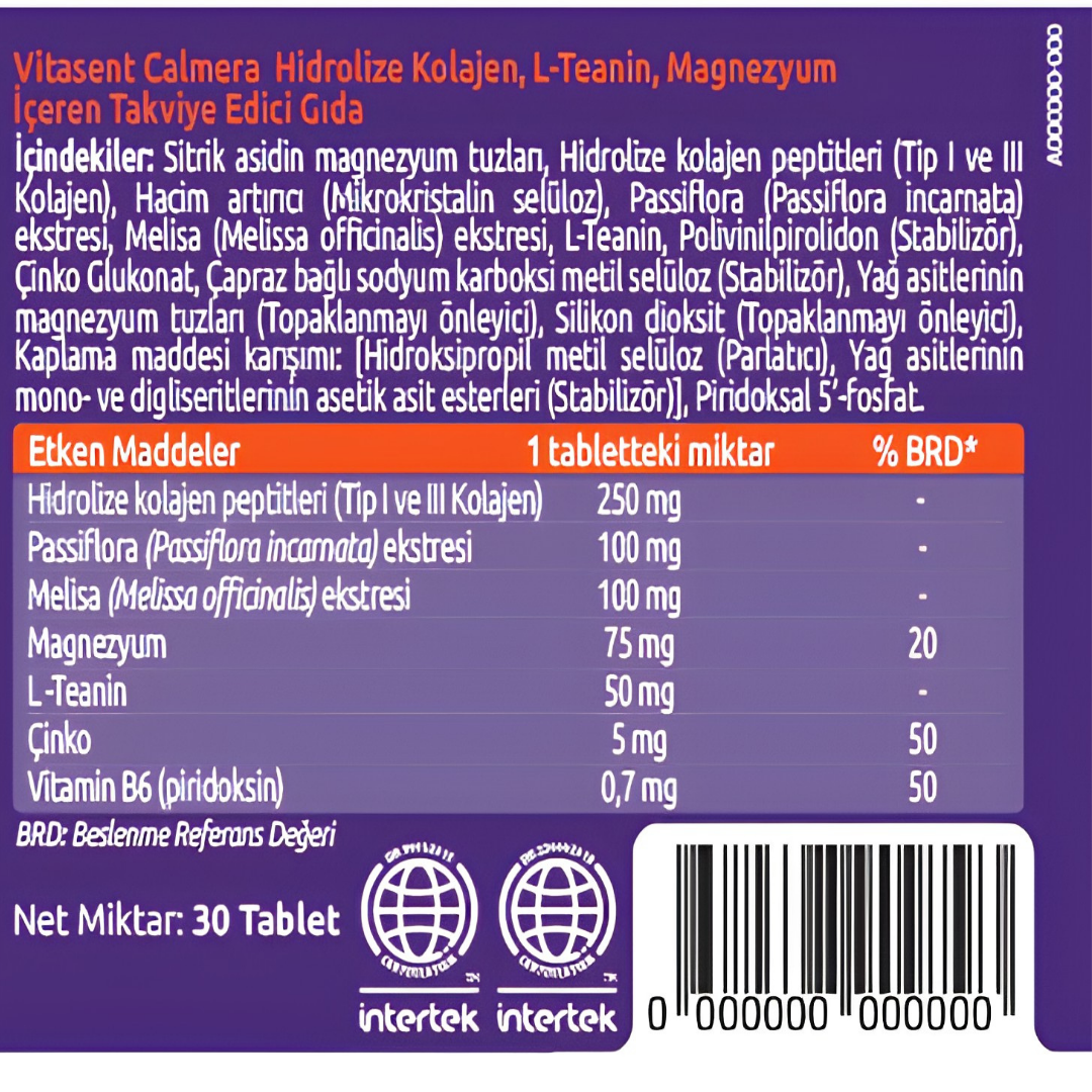 Calmera – Uyku ve Cilt Güzelliği İçin Destekleyici Takviye