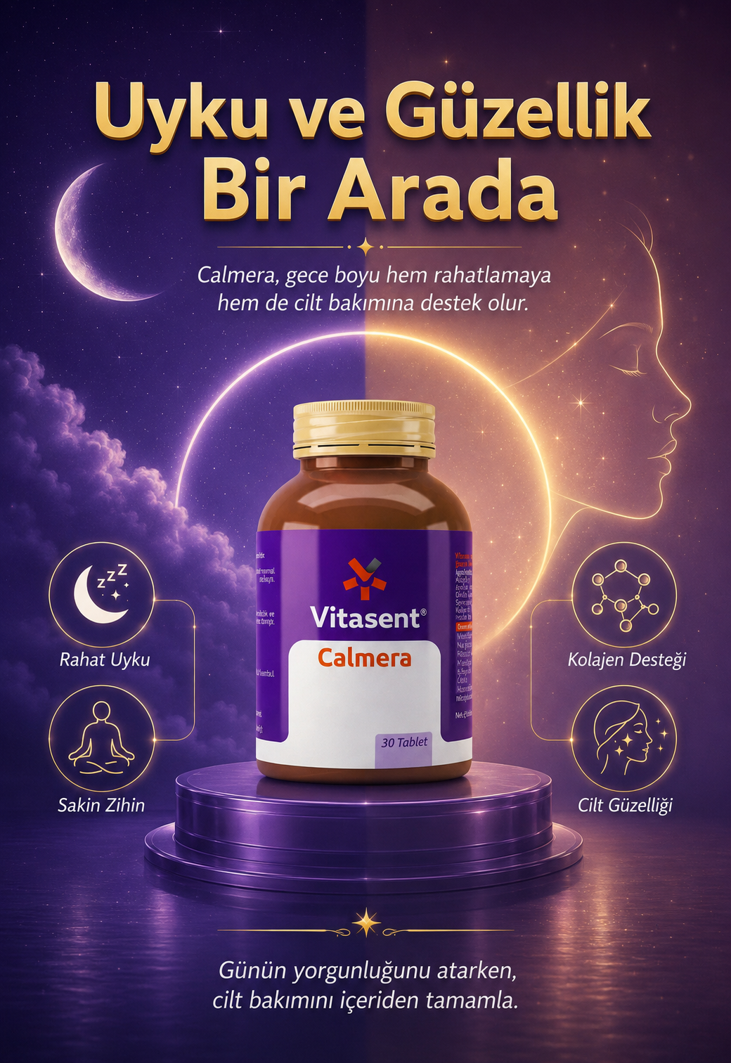 Calmera – Uyku ve Cilt Güzelliği İçin Destekleyici Takviye