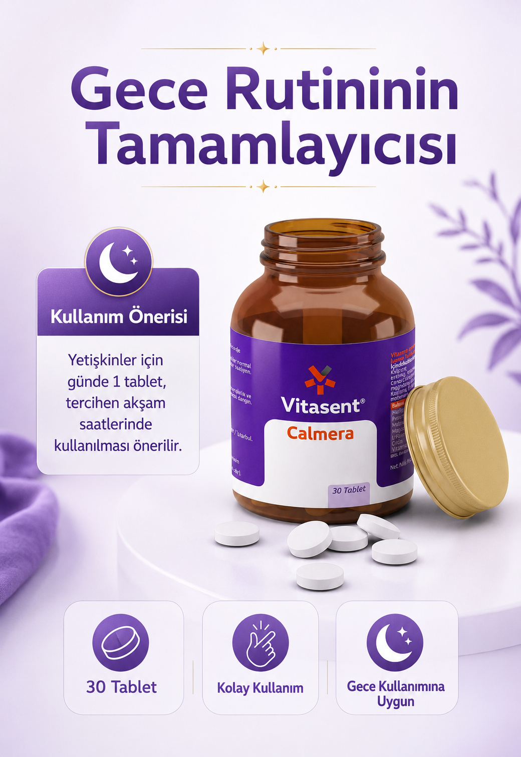 Calmera – Uyku ve Cilt Güzelliği İçin Destekleyici Takviye