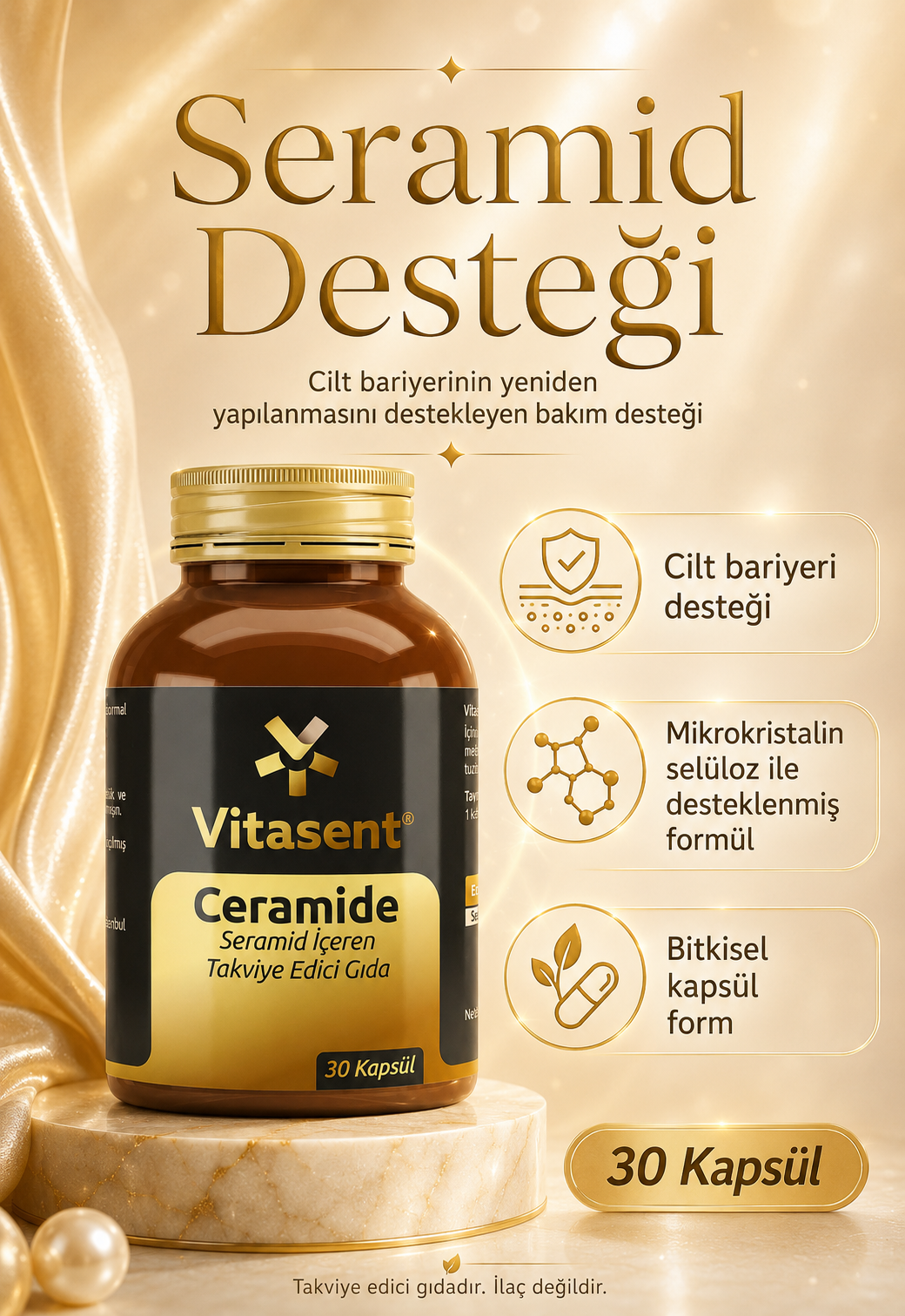 Ceramide - Cilt Bariyerini Güçlendiren Takviye Edici Gıda