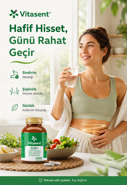 CLR+ – Detoks, Sindirim ve Şişkinlik Desteği Takviye Edici Gıda