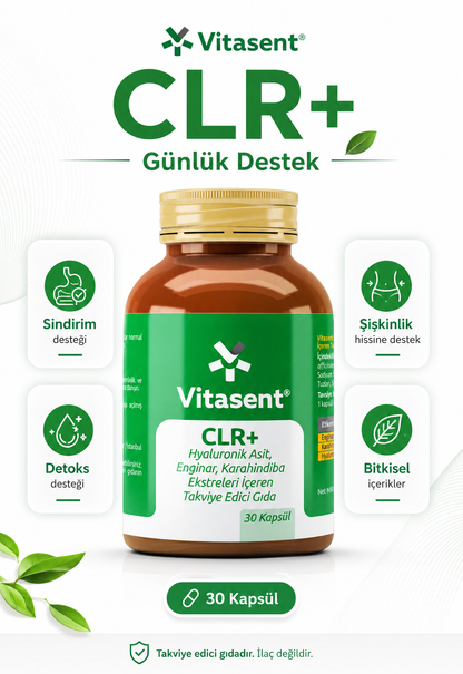 CLR+ – Detoks, Sindirim ve Şişkinlik Desteği Takviye Edici Gıda