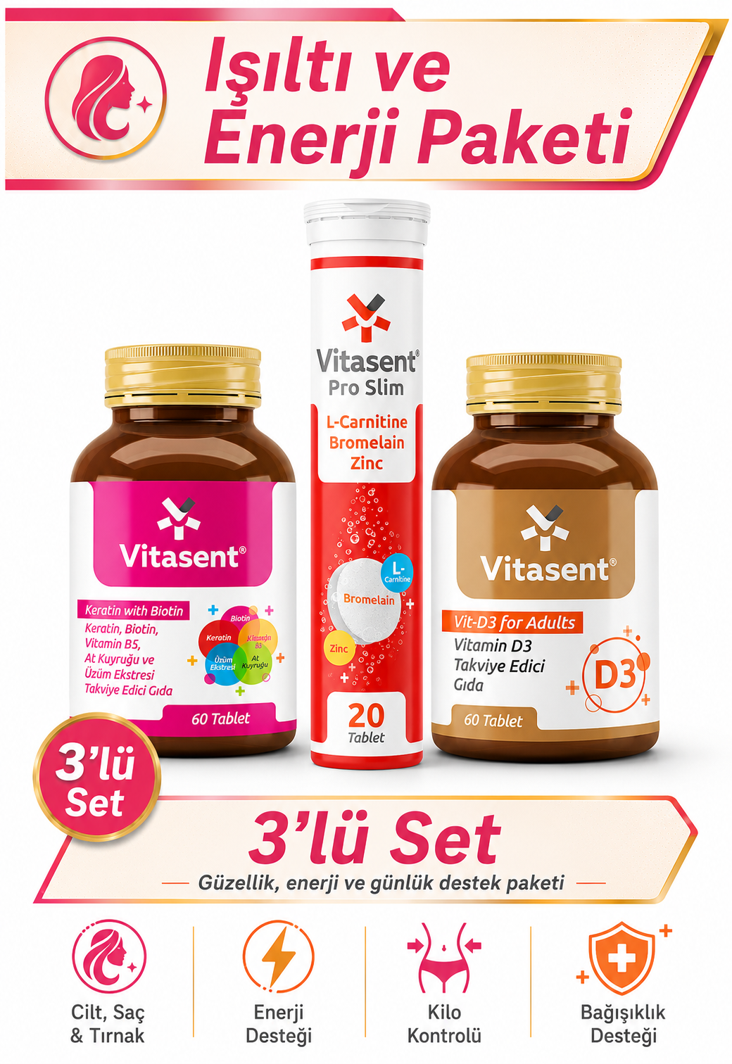 Vitasent Işıltı ve Enerji Paketi